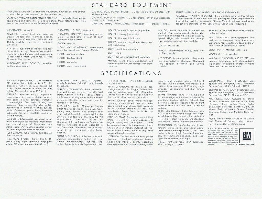 1968 Cadillac Brochure Page 4